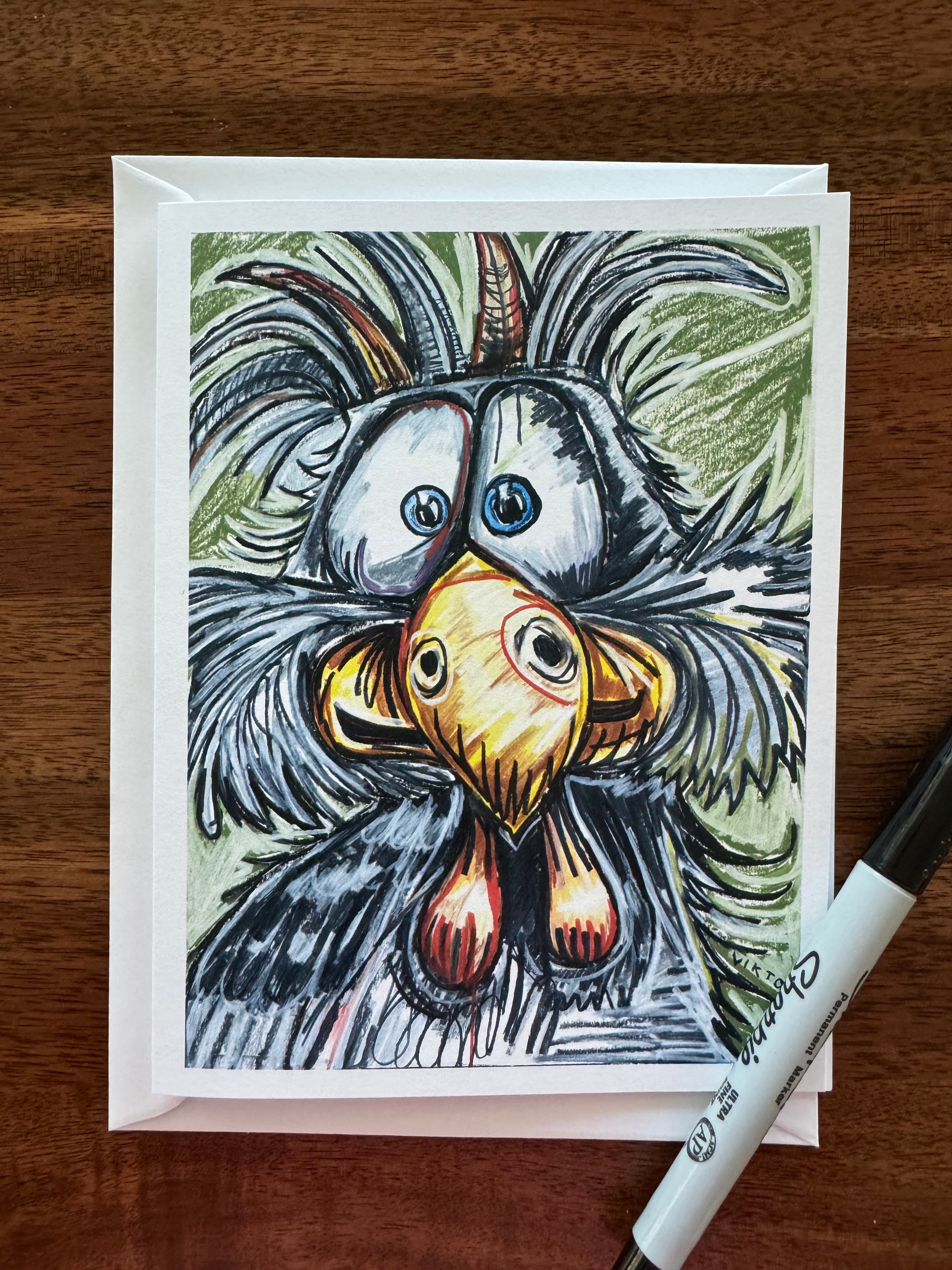 Cute ANIMALS - Greeting cards (SET OF 10)