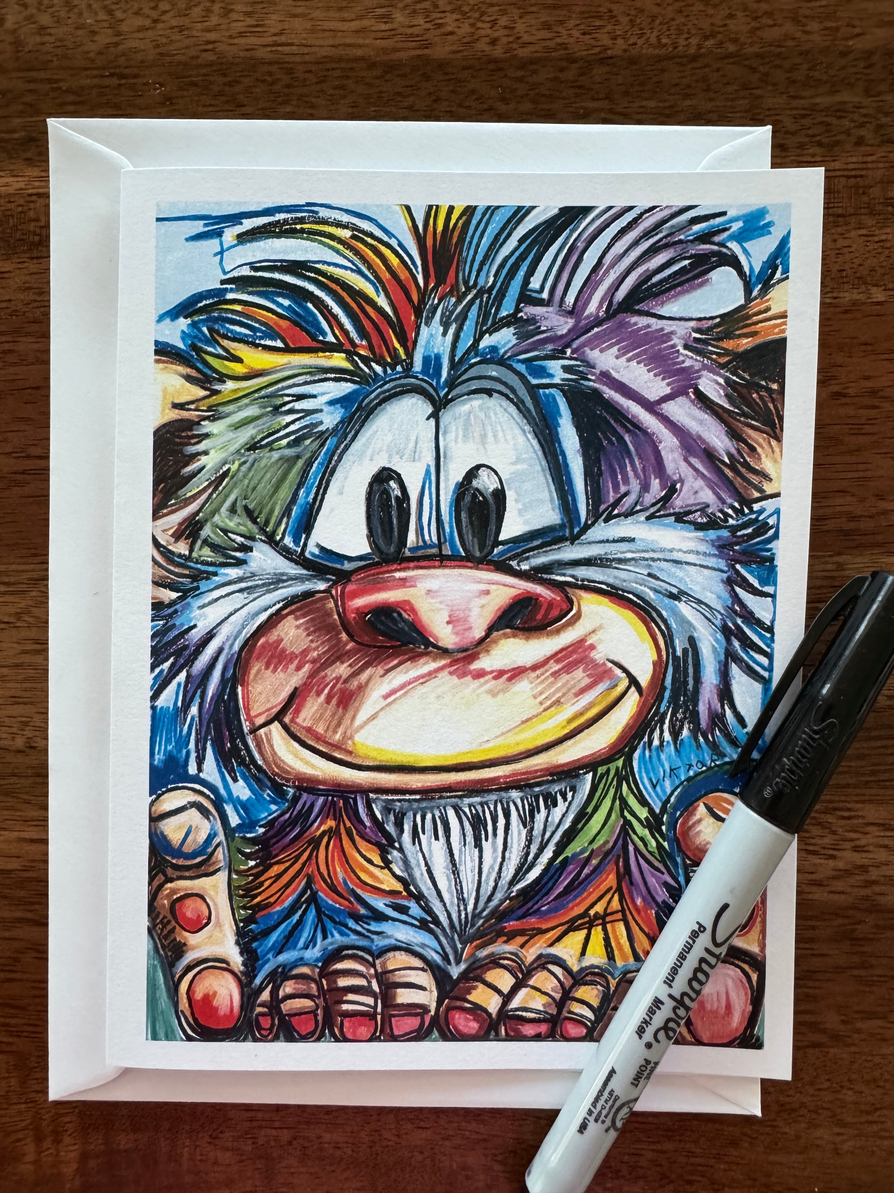 Cute ANIMALS - Greeting cards (SET OF 10)