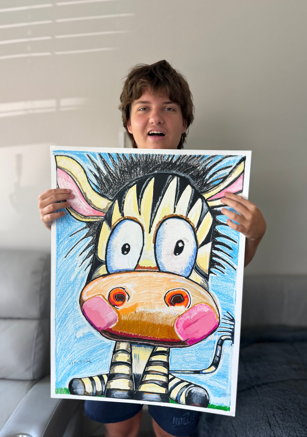 Little Stripe - ORIGINAL Watercolor artwork 22x30” (video attached)