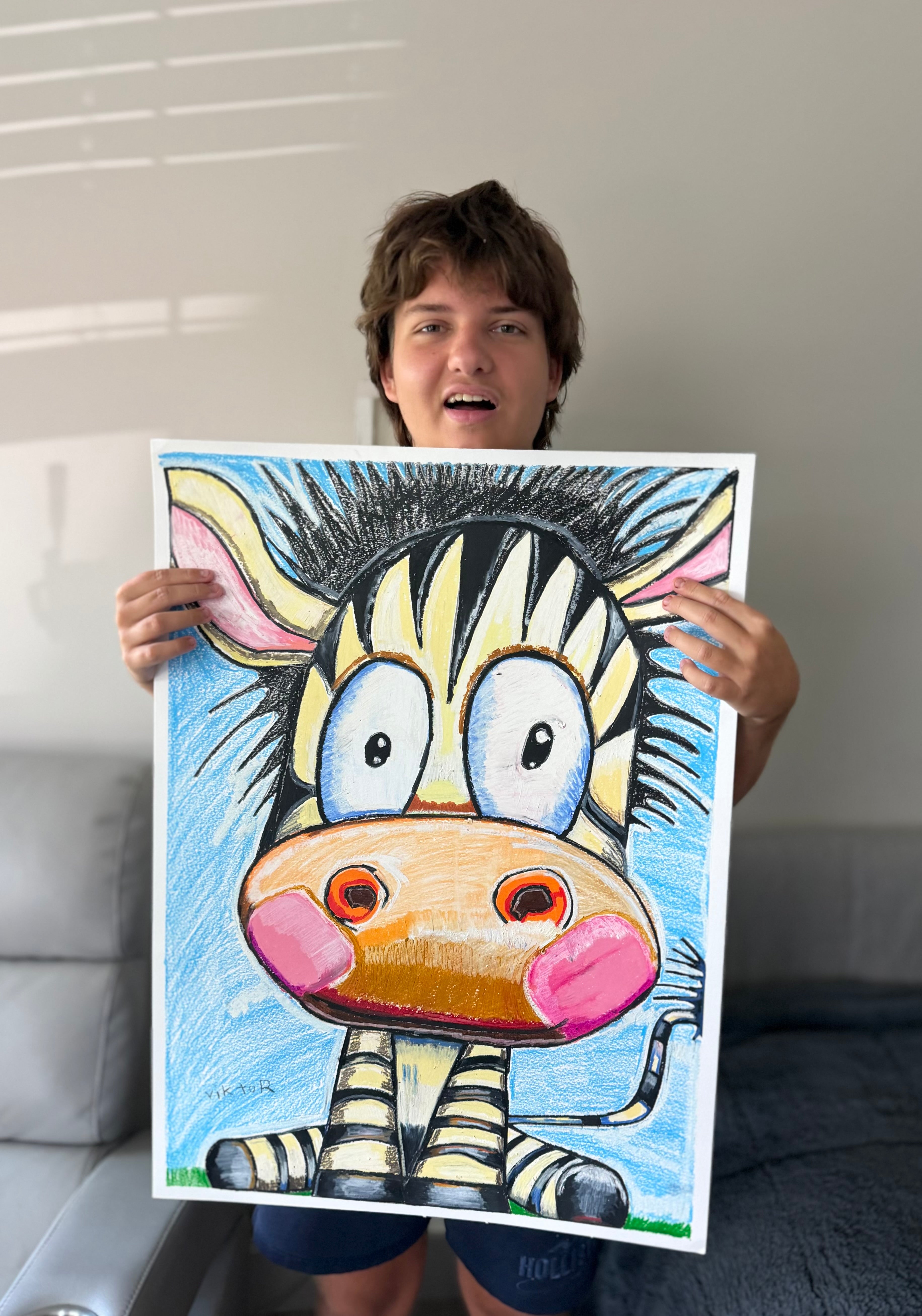 Little Stripe - ORIGINAL Watercolor artwork 22x30” (video attached)