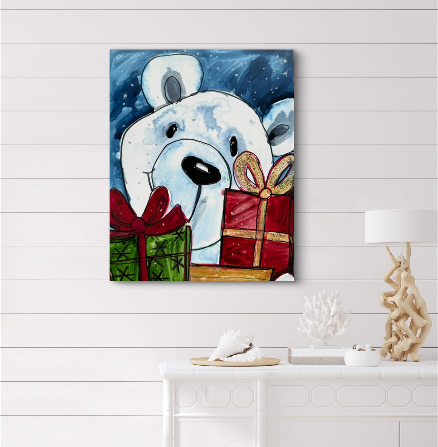 Santa Bear - Art Prints