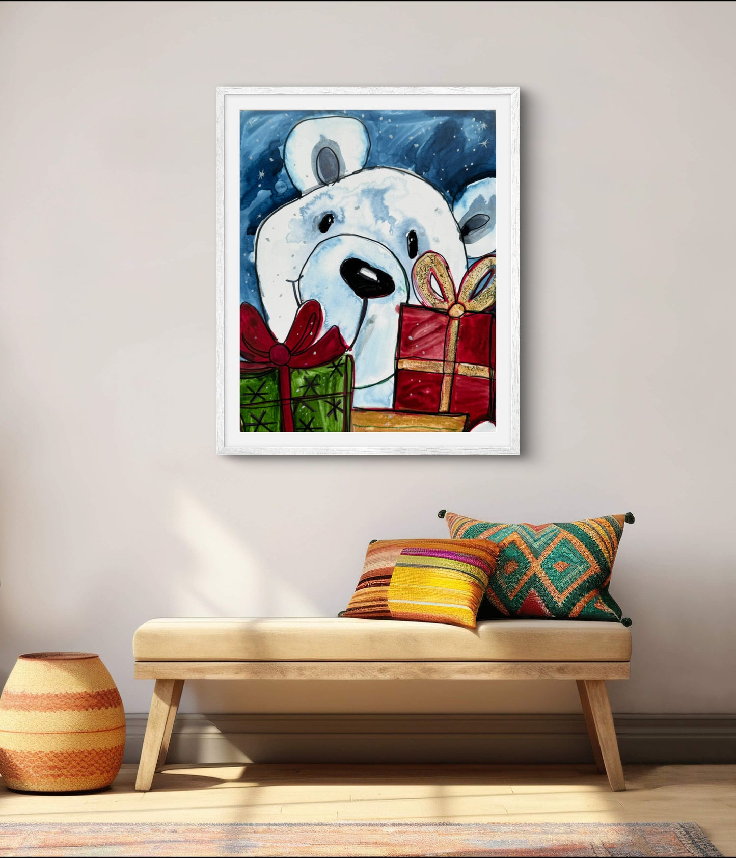 Santa Bear - Art Prints