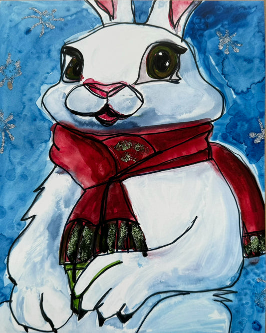 Santa Rabbit - Art Prints