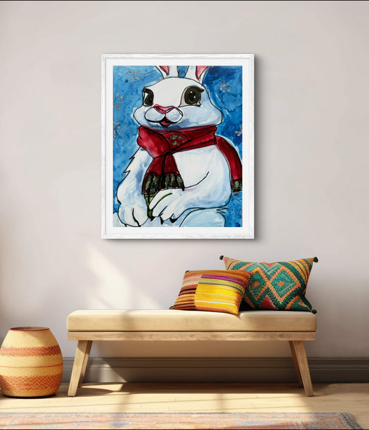 Santa Rabbit - Art Prints