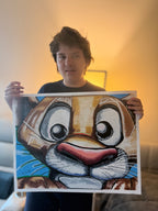 Little King - ORIGINAL OIL PASTEL ARTWORK - 24x19"