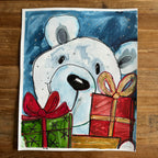 Santa Bear - ORIGINAL 14x17”