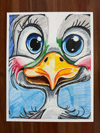 Swoopy - ORIGINAL OIL PASTEL ARTWORK - 19x24"