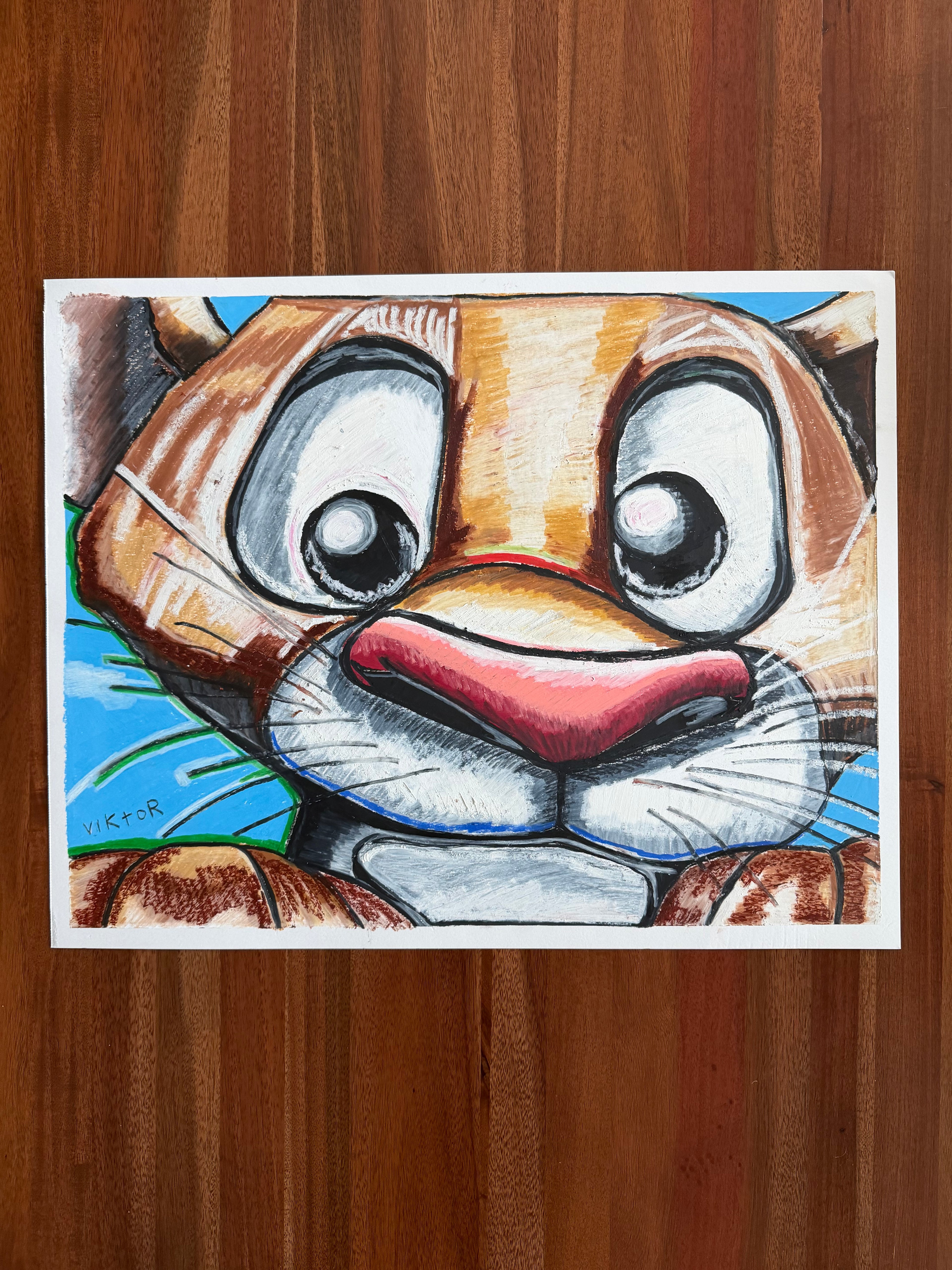 Little King - ORIGINAL OIL PASTEL ARTWORK - 24x19"