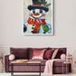 Santa Snowman - Art Prints