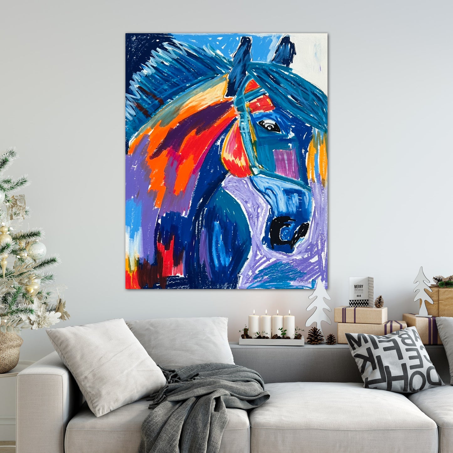 The Blue Horse - fine prints and canvas prints in more size