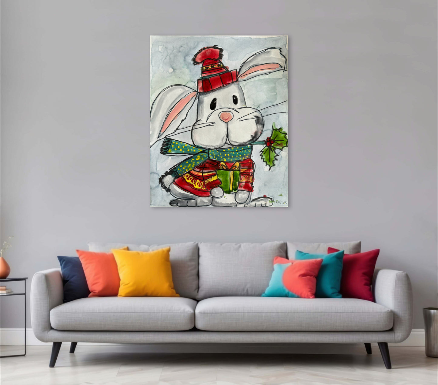 Santa Bunny - Art Prints