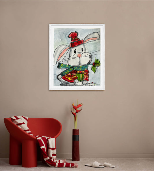 Santa Bunny - Art Prints