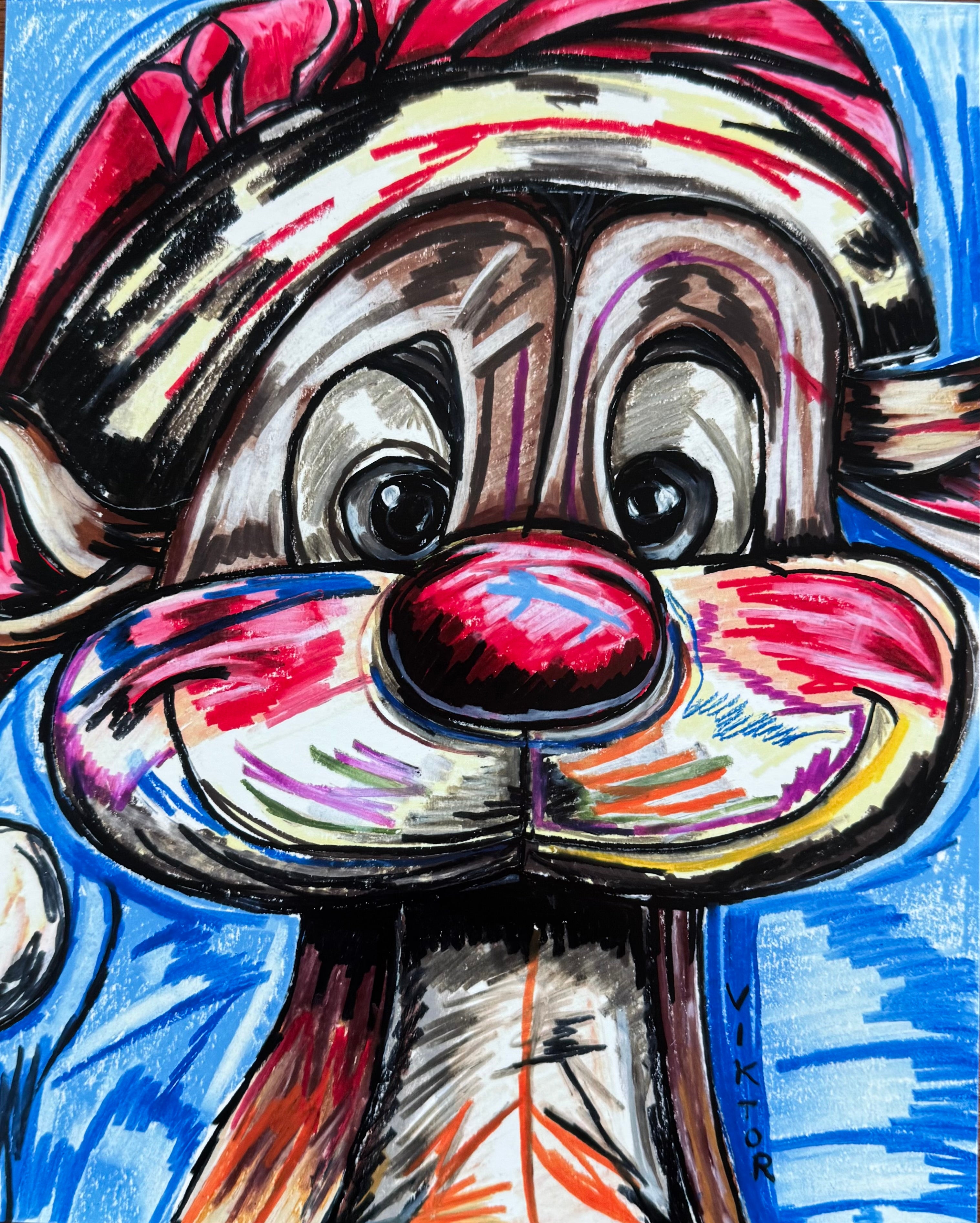 Santa Deer - Art Prints