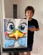Swoopy - ORIGINAL OIL PASTEL ARTWORK - 19x24"