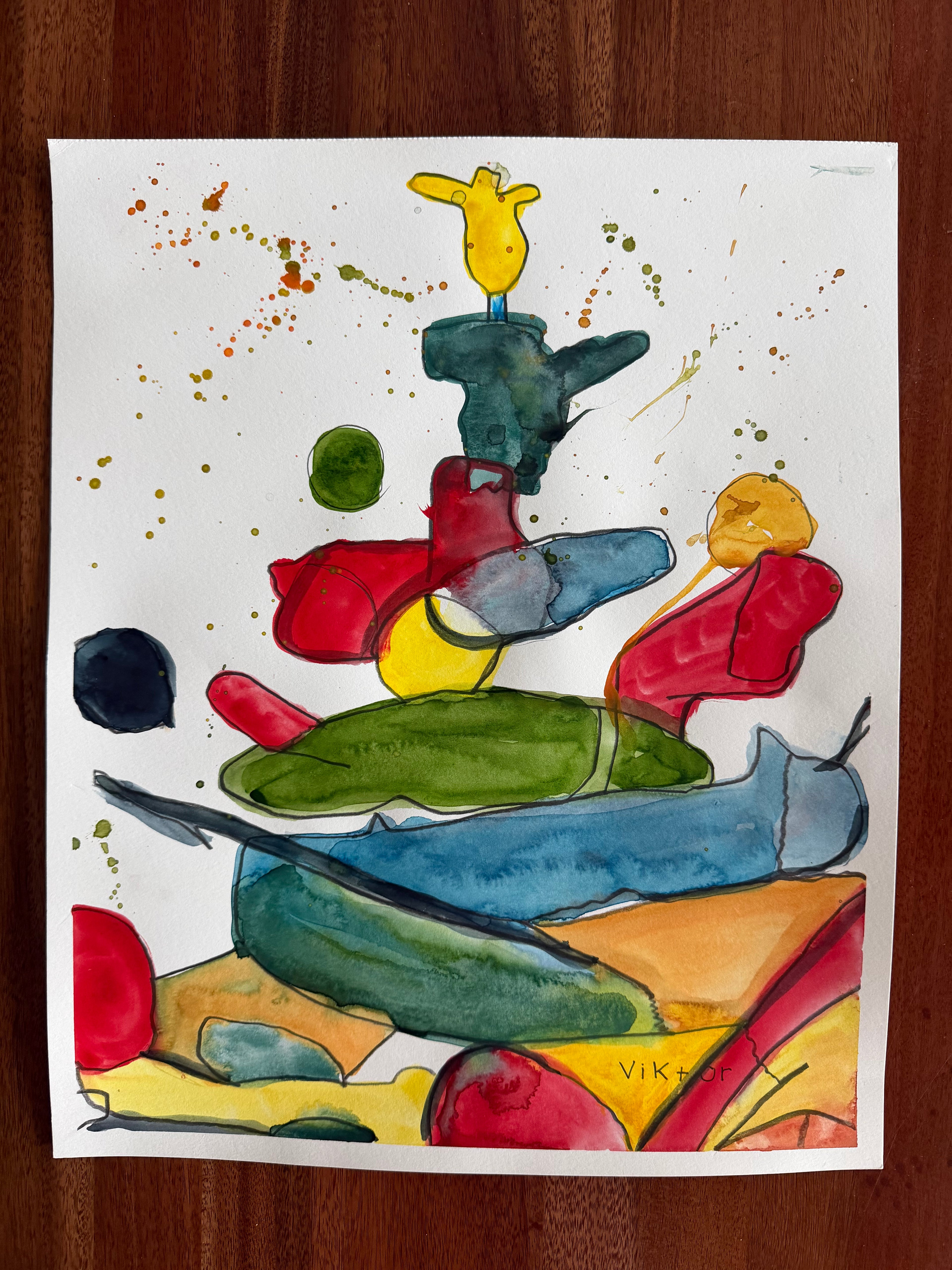 A Watercolor Christmas Dream - ORIGINAL Watercolor painting 14x17”