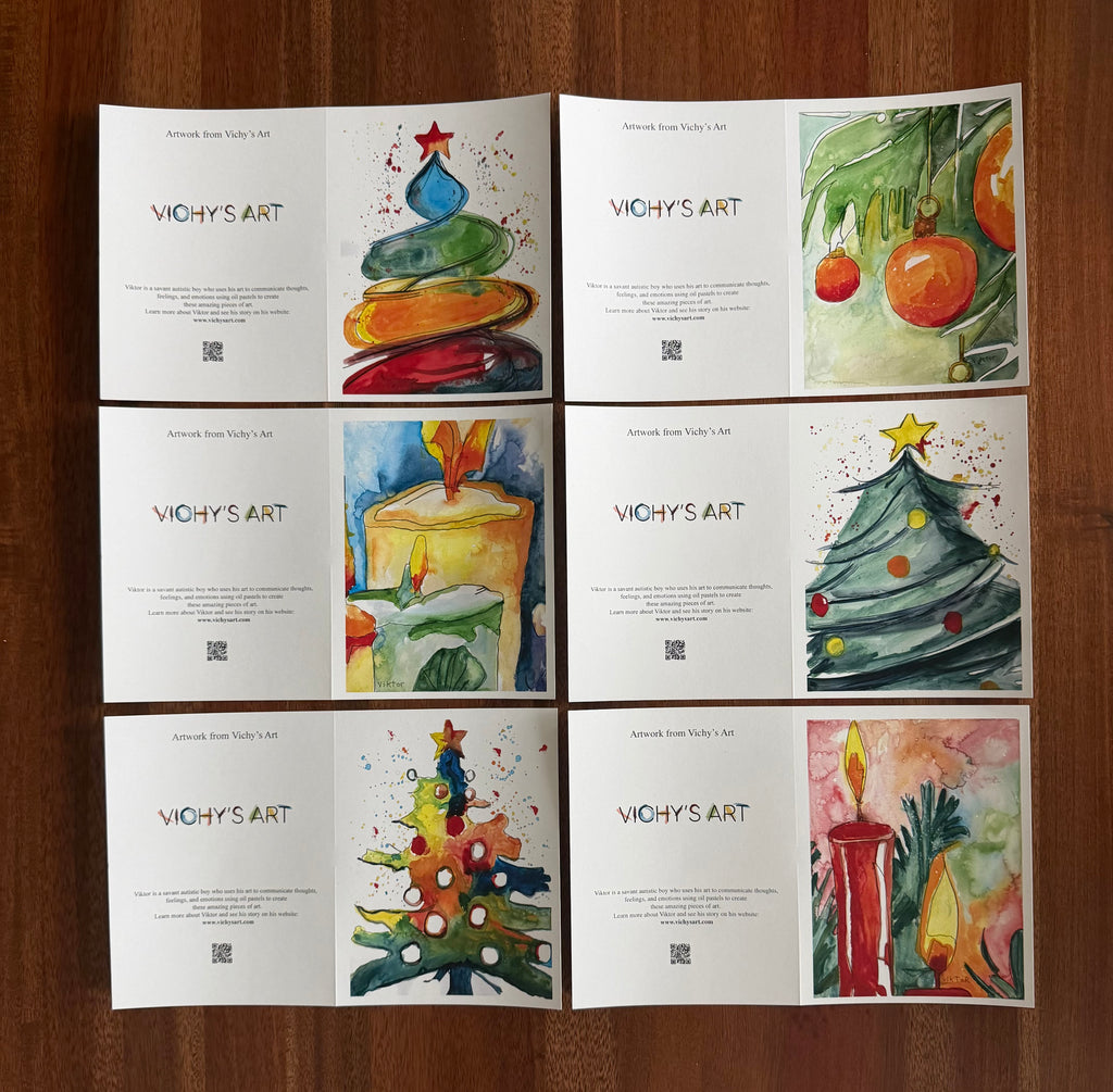Festive Holiday Cards - Greeting cards (set of 6)