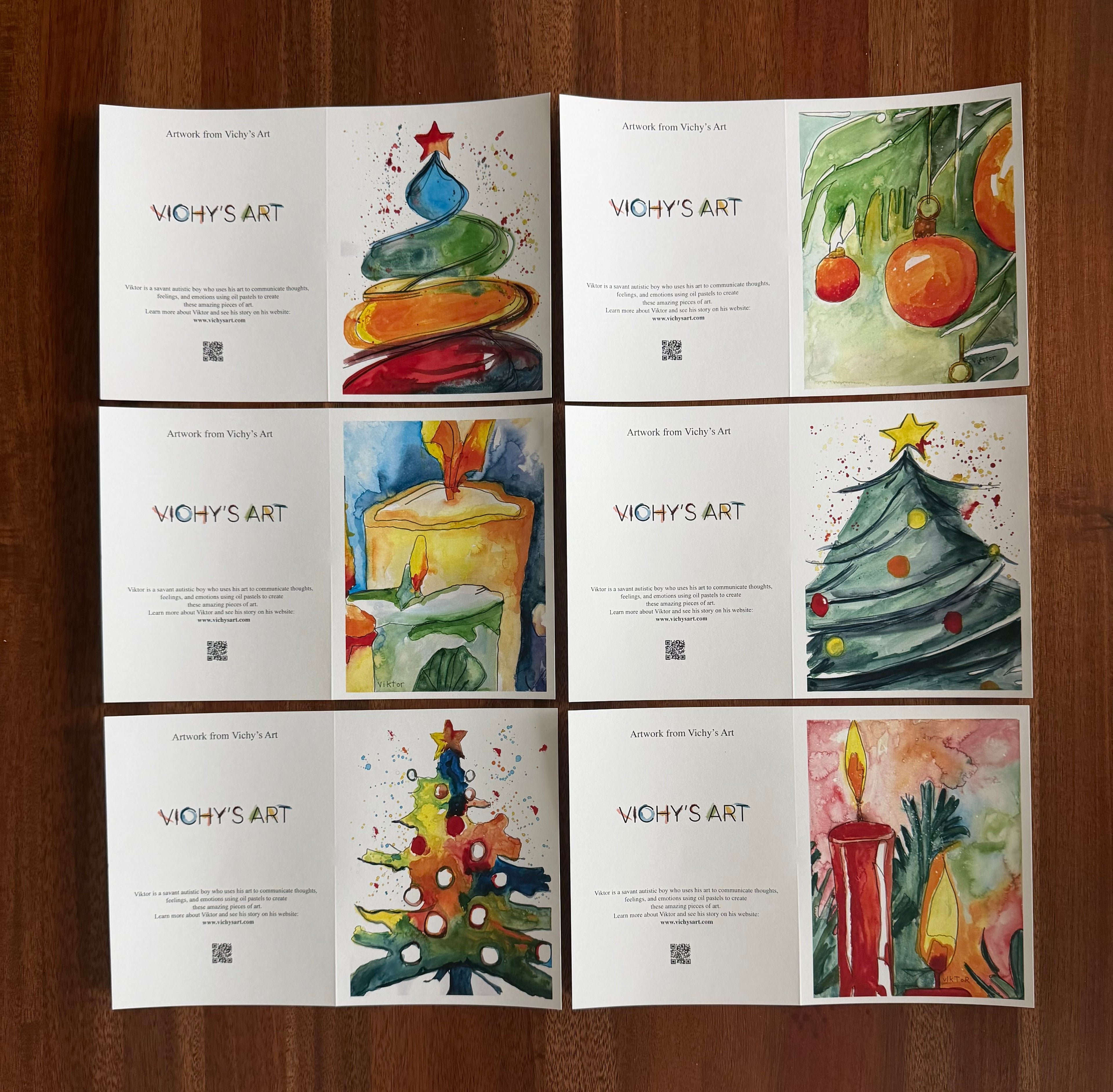 Festive Holiday Cards - Greeting cards (set of 6)