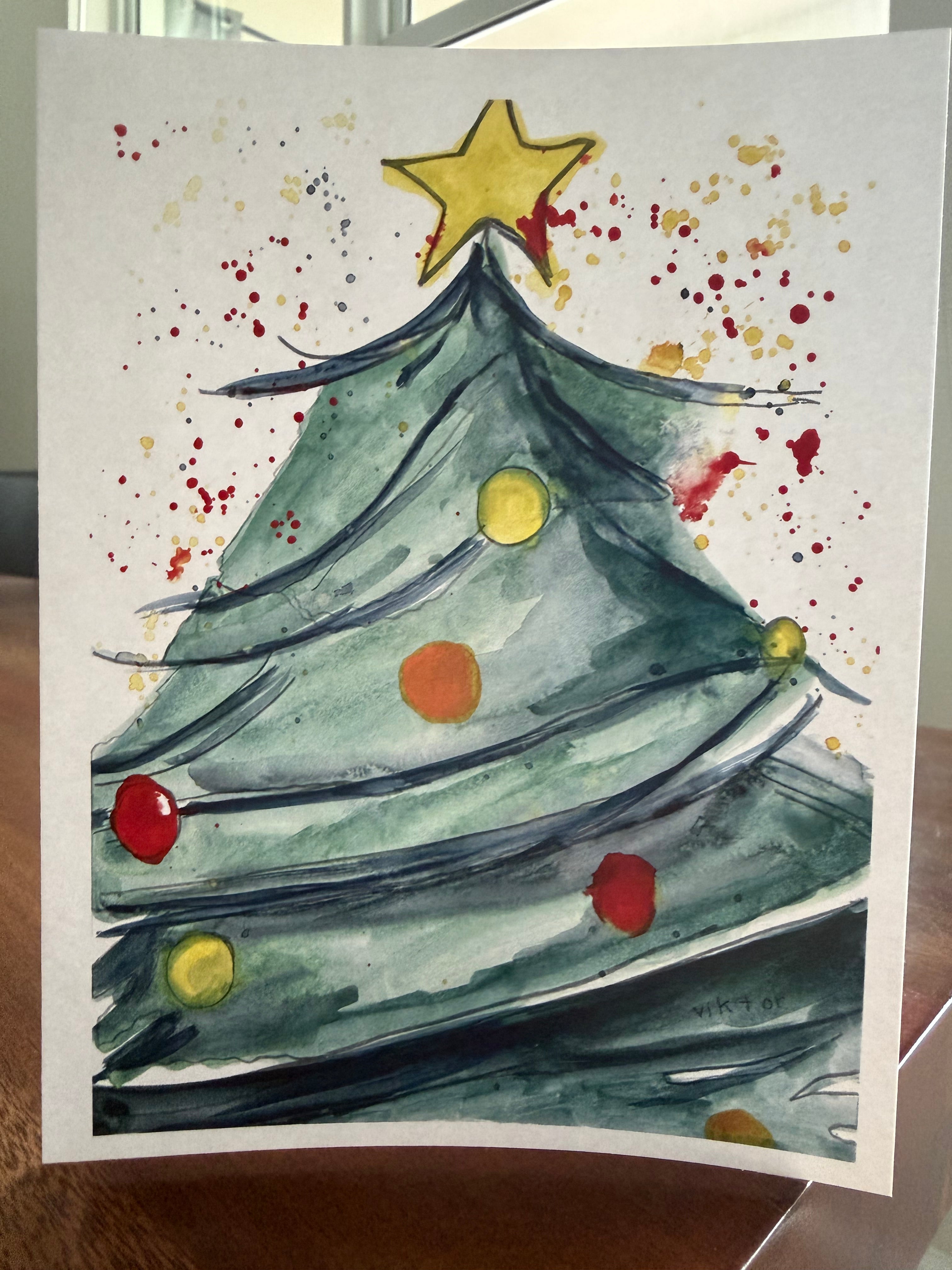 Festive Holiday Cards - Greeting cards (set of 6)