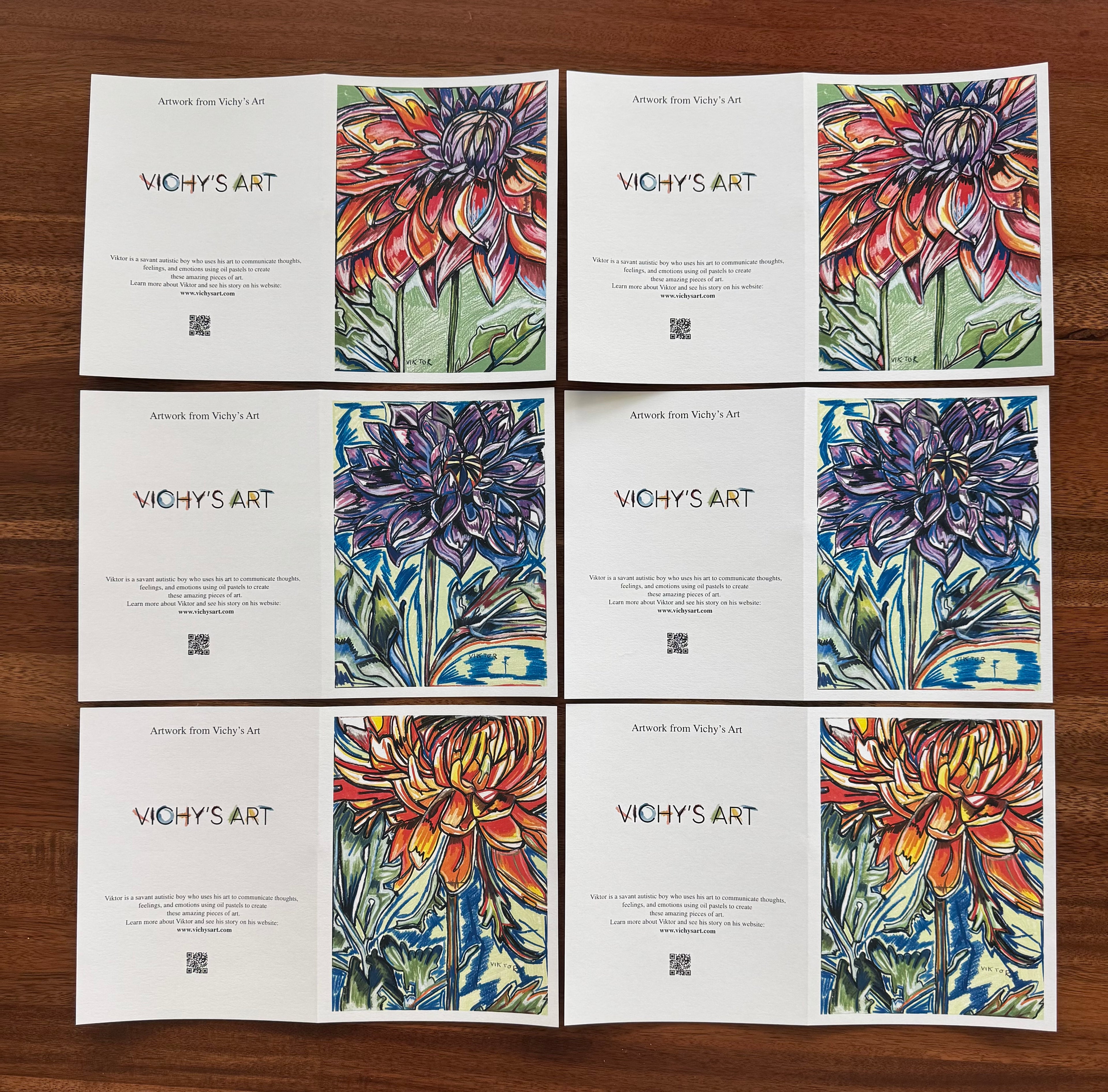 Dahlia - Greeting cards (Set of 6)