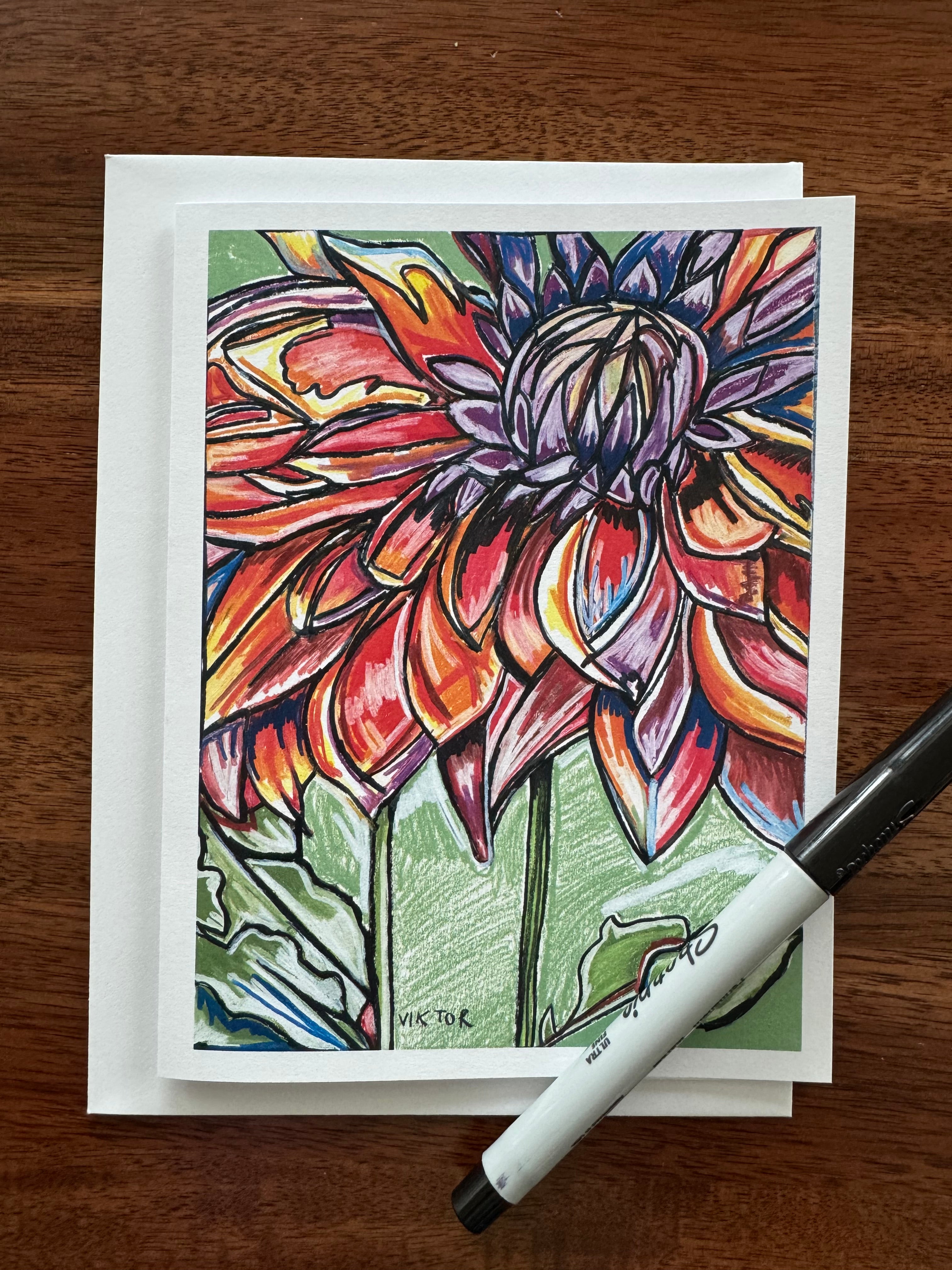 Dahlia - Greeting cards (Set of 6)