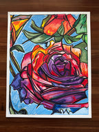 Roses - ORIGINAL OIL PASTEL ARTWORK - 19x24" (video attached)