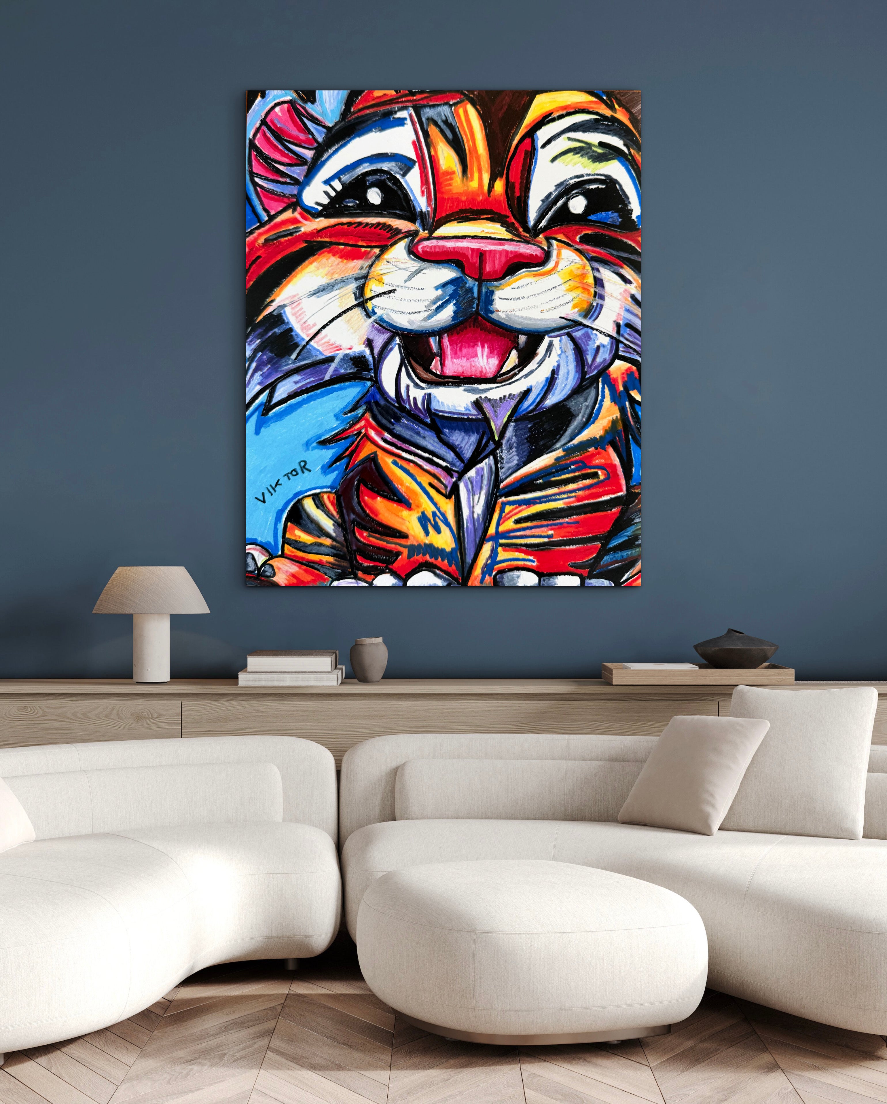 Safari Society - Set of 4 animals in a paper prints