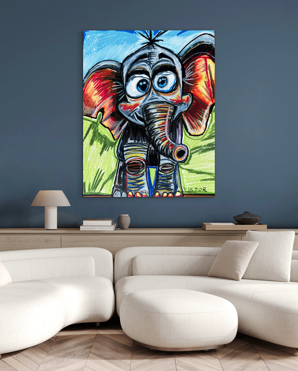 Safari Society - Set of 4 animals in a paper prints