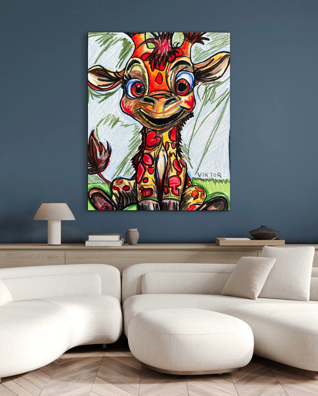 Safari Society - Set of 4 animals in a paper prints