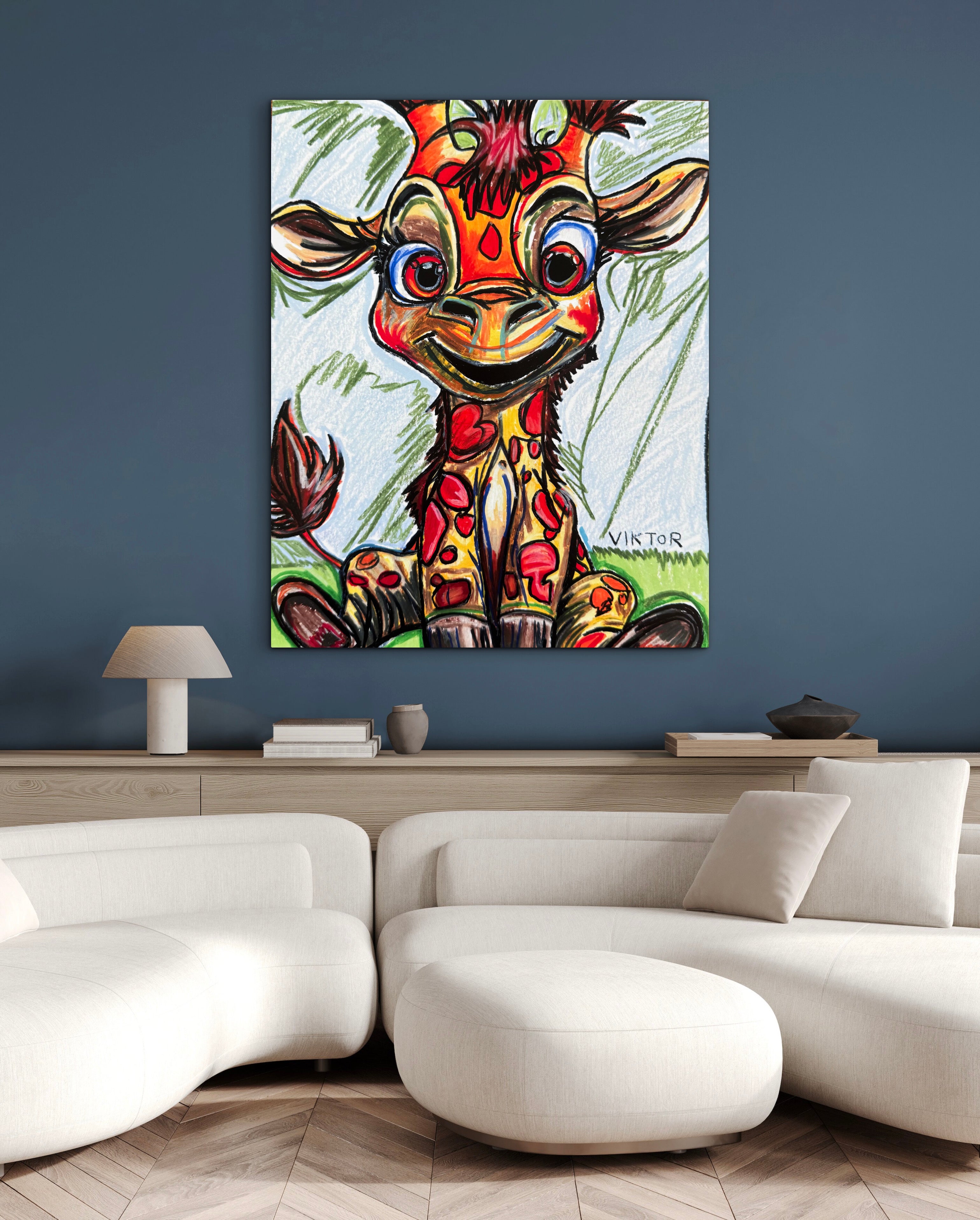 Safari Society - Set of 4 animals in a paper prints