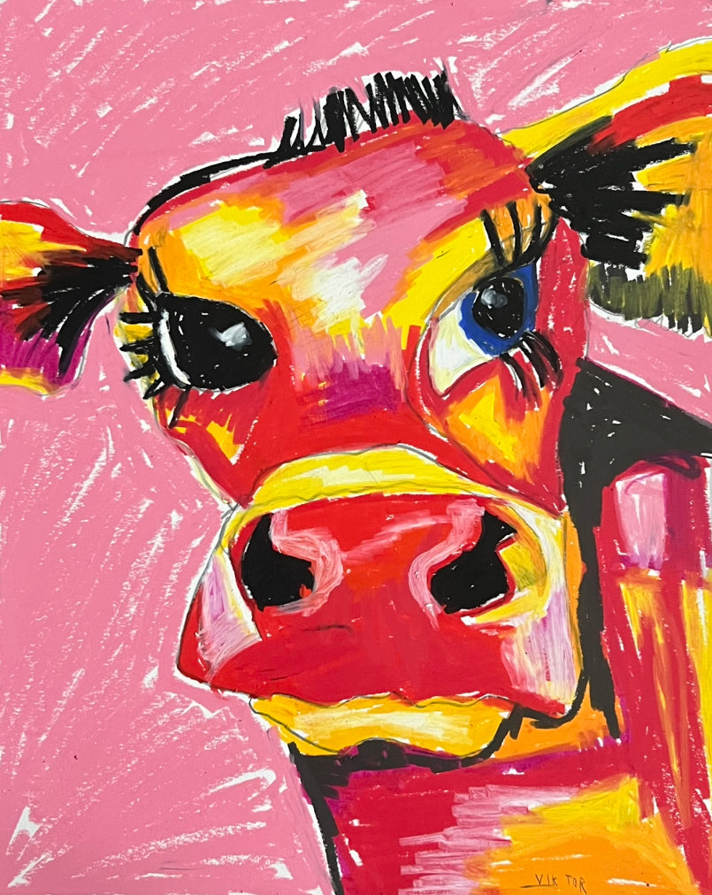 Red Cow - Art Prints