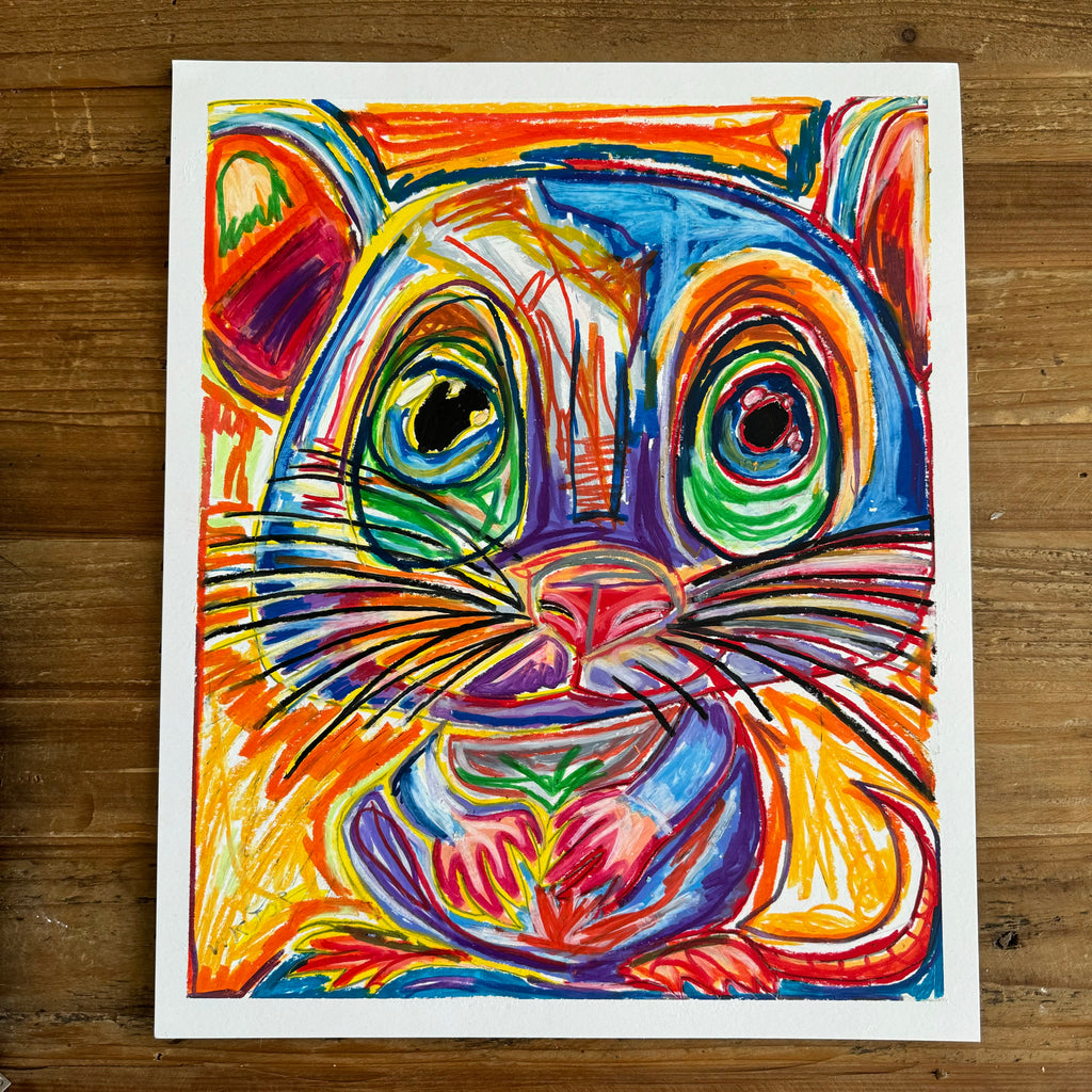 Mighty Mouse  - ORIGINAL  14x17”