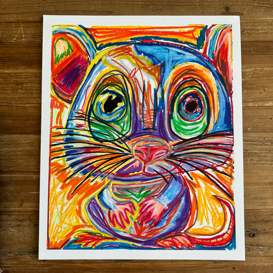 Mighty Mouse  - ORIGINAL  14x17”