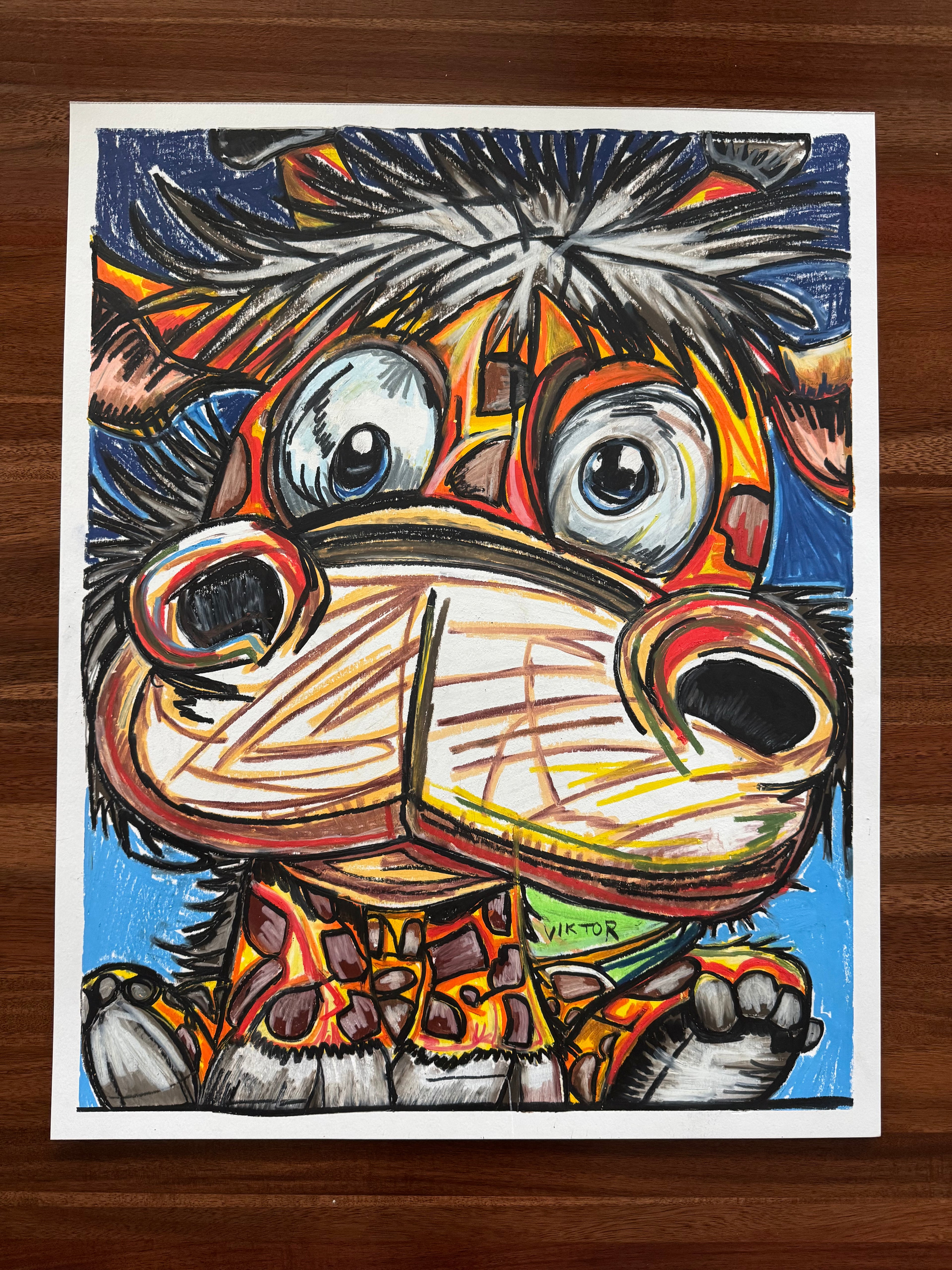 Dainty Dots - ORIGINAL OIL PASTEL ARTWORK - 19x24"