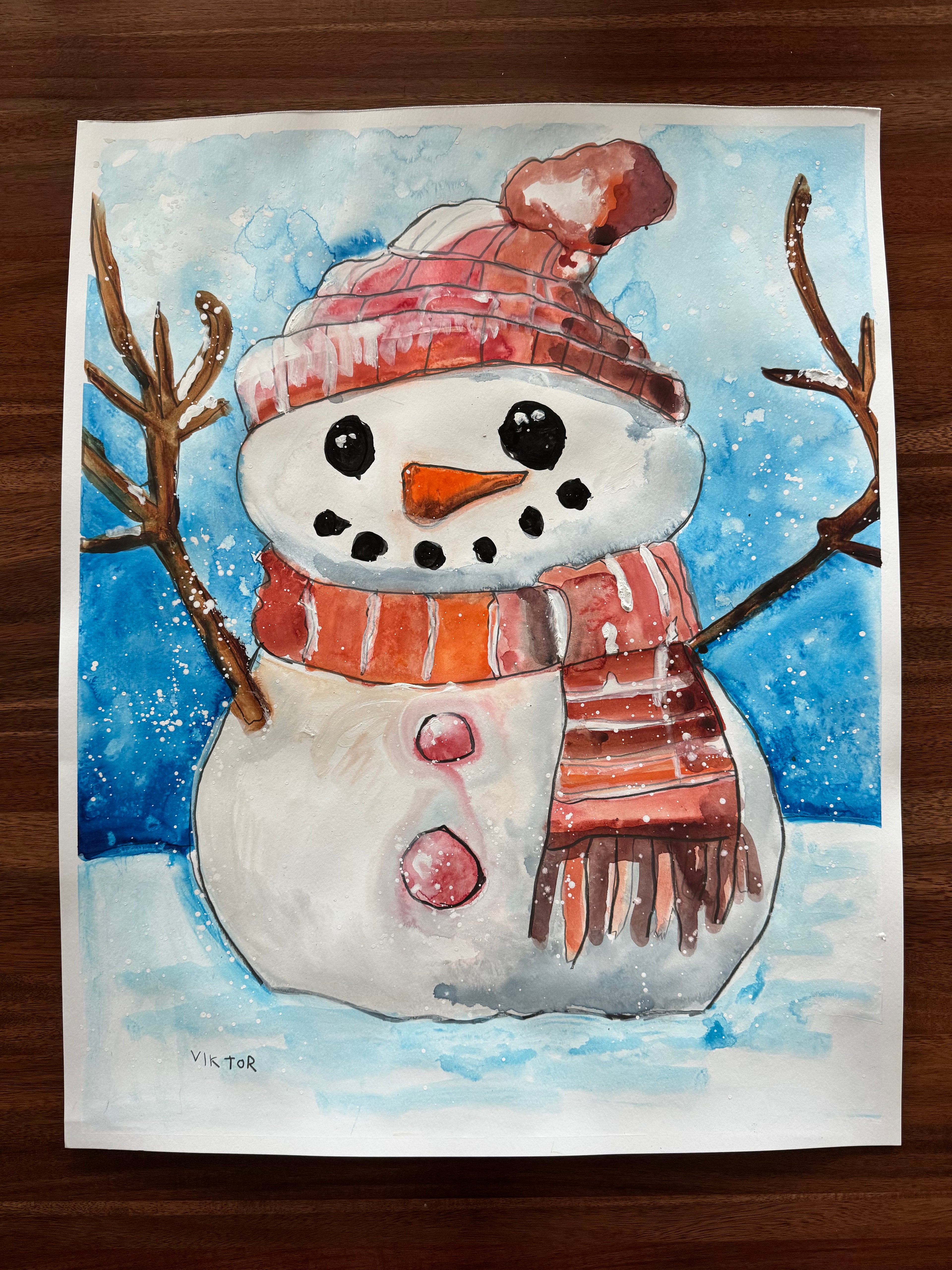 Jack Frost - ORIGINAL WATERCOLOR ARTWORK - 19x24"