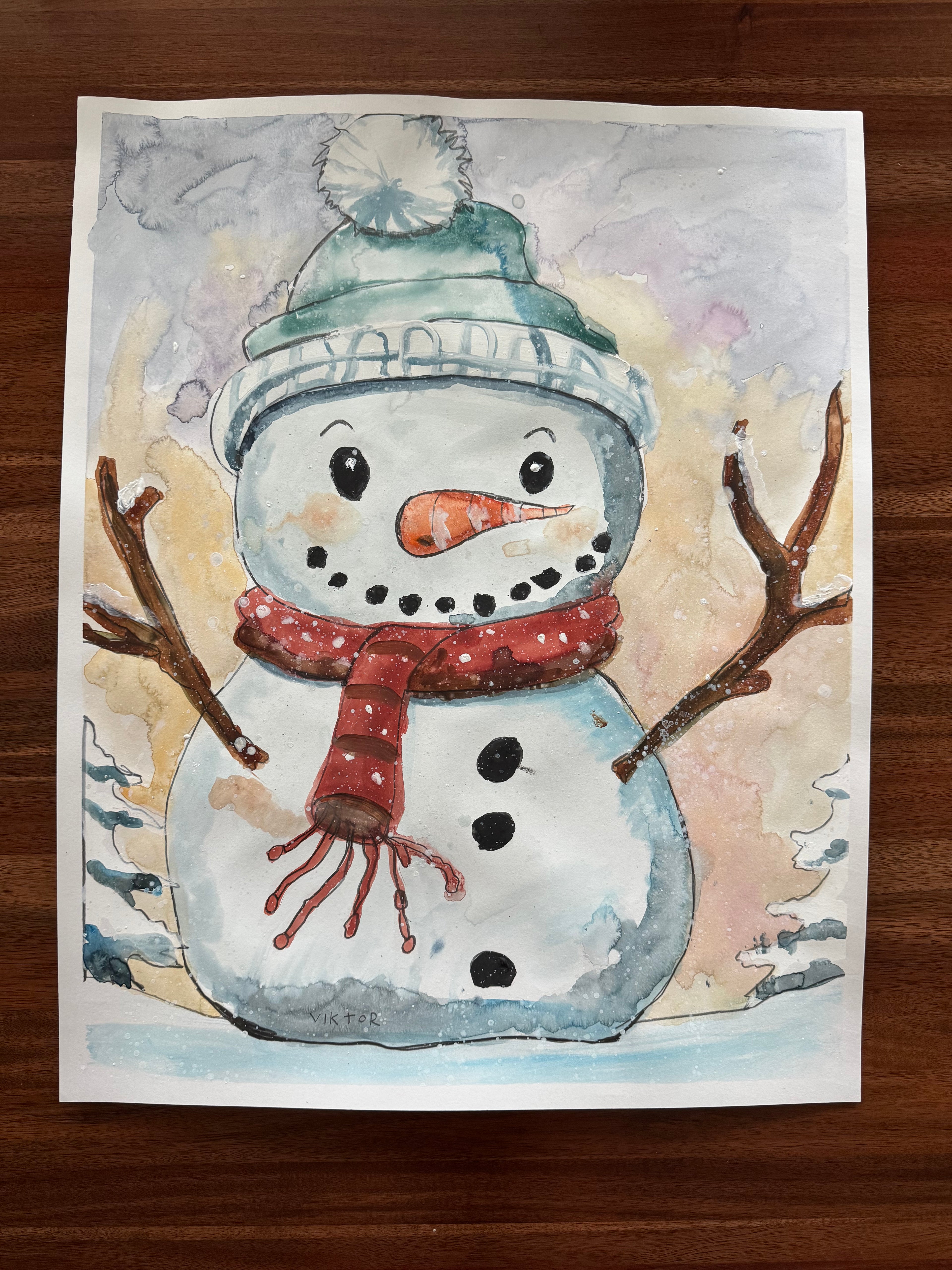 Ice Cube - ORIGINAL WATERCOLOR ARTWORK - 19x24"