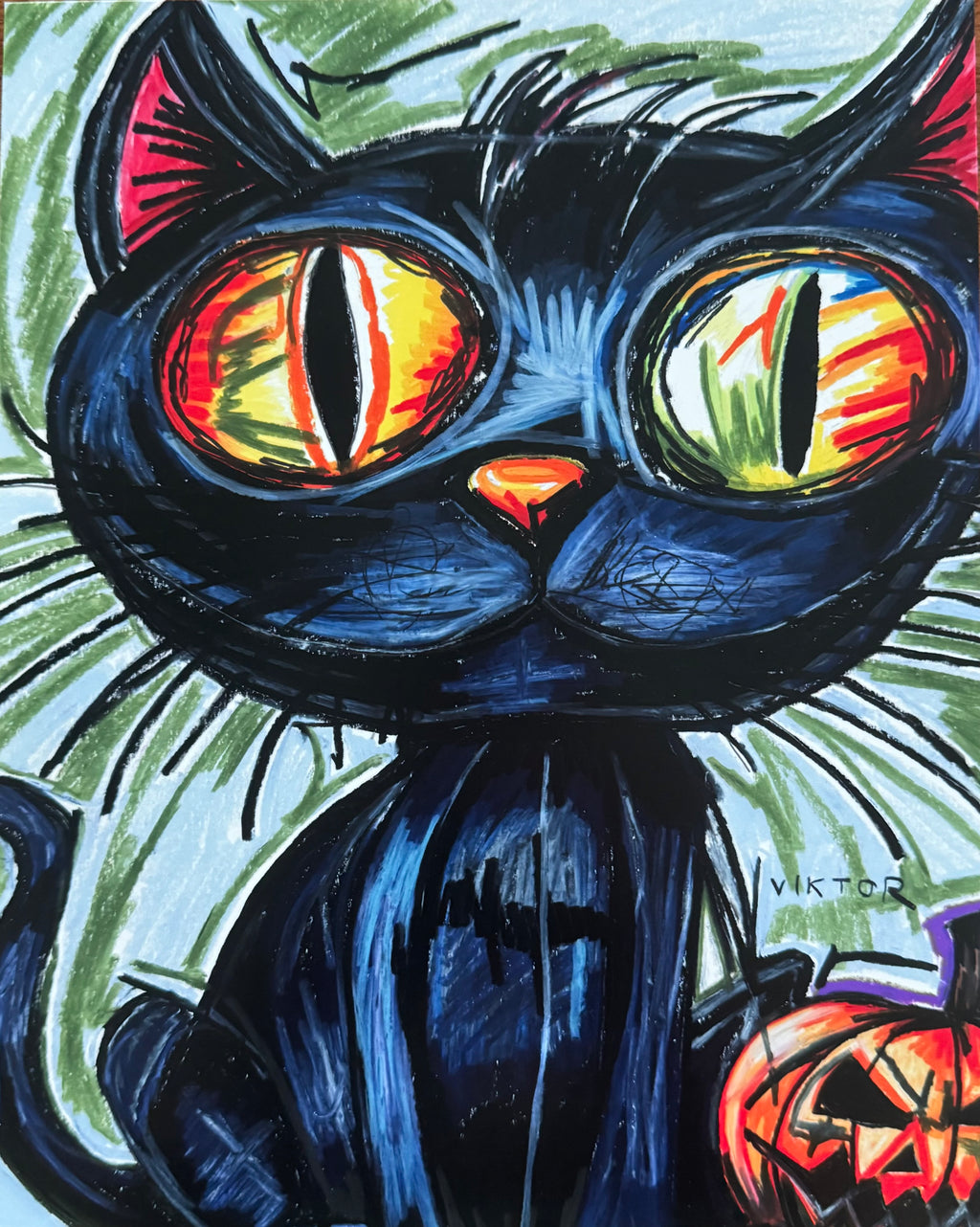 Halloween Cat - Art Prints