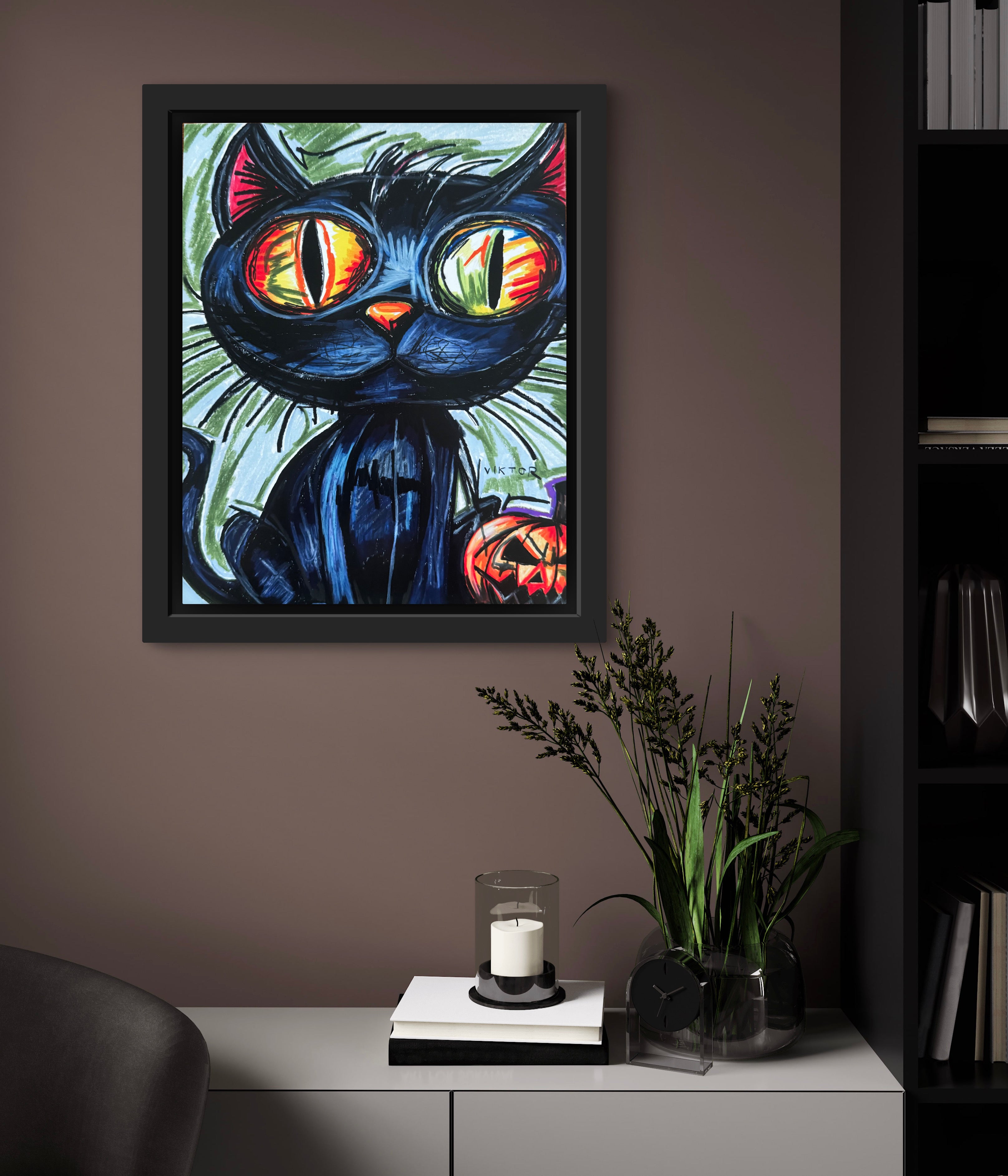 Halloween Cat - Art Prints