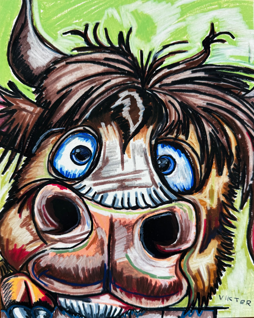 Cute Bull - Art Prints