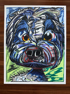 Bichon Frise - ORIGINAL OIL PASTEL ARTWORK - 19x24" (video attached)