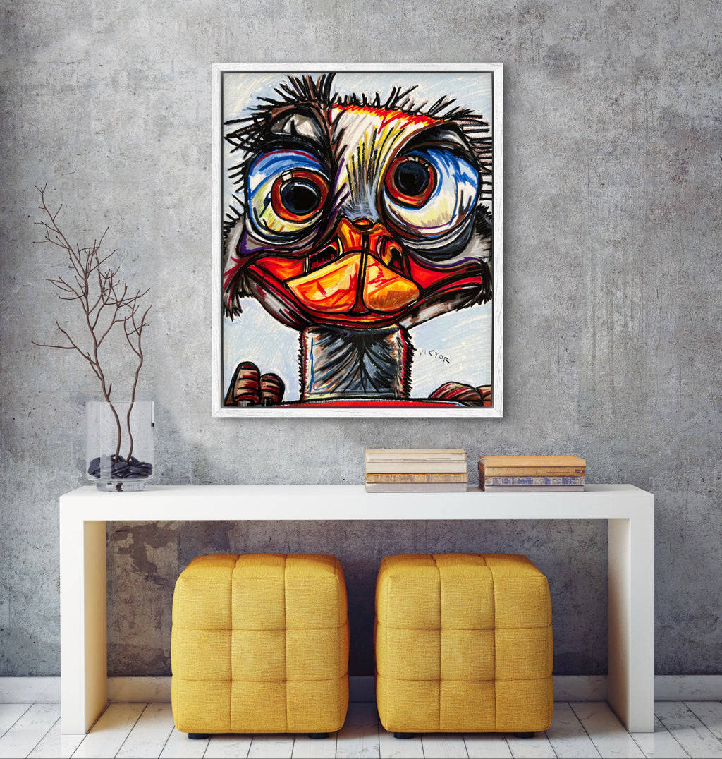 Colorful Ostrich - Art Prints