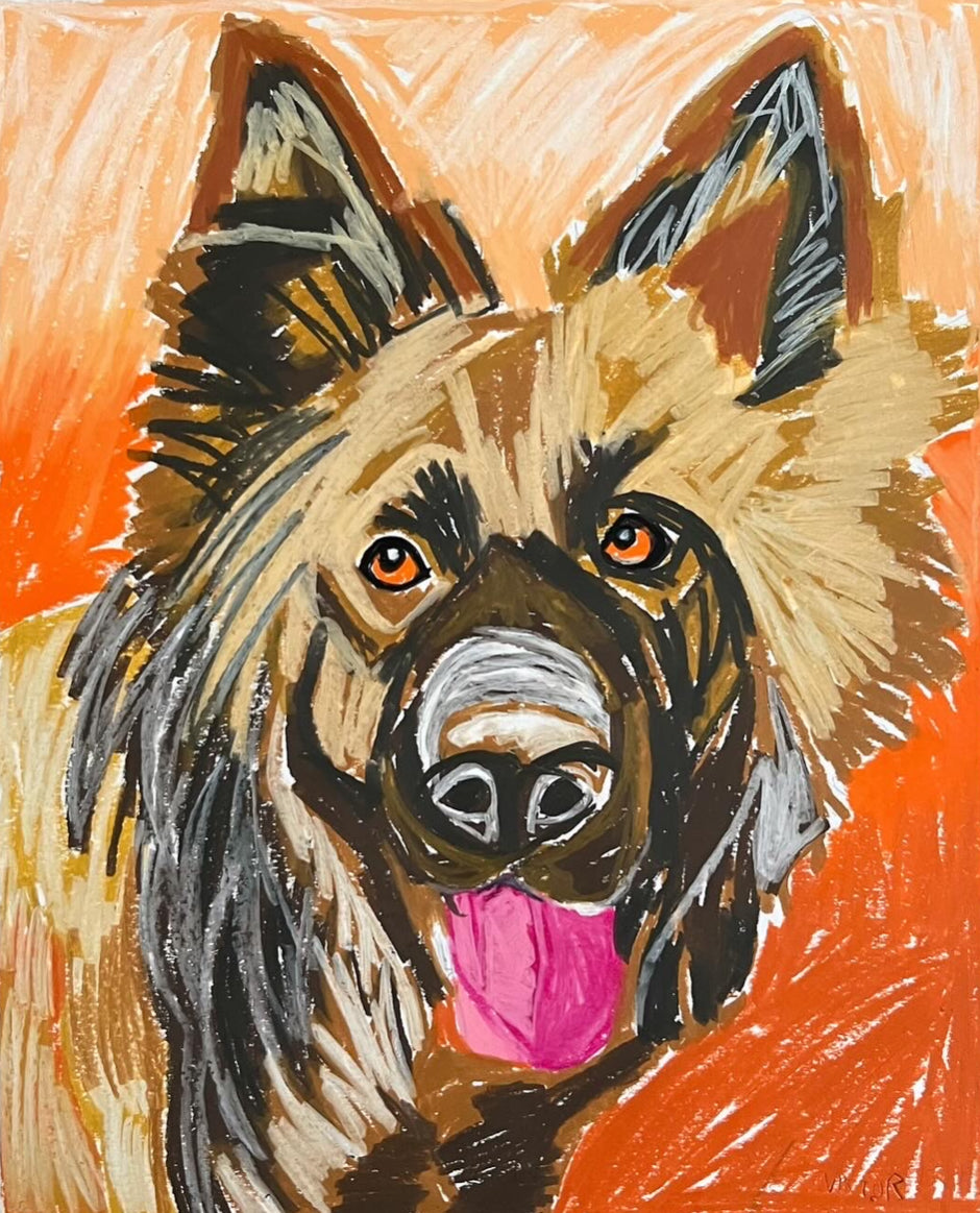 Rocco The German Shepherd - Print, Poster, Stretched Canvas Print