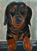 Black Dachshund - Art Prints