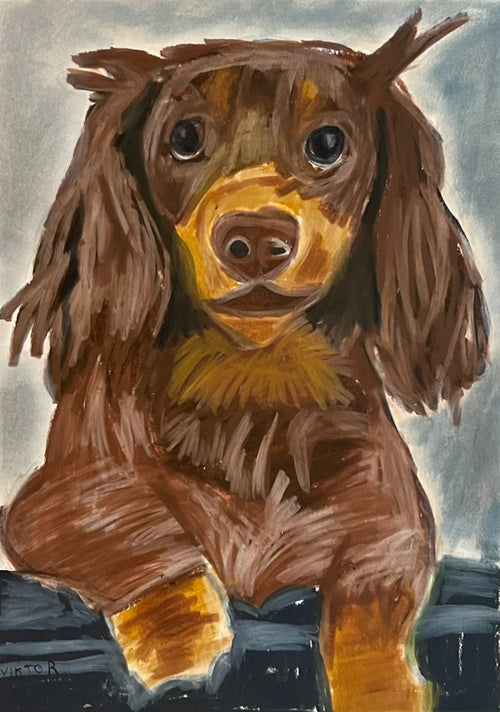Chocolate Dachshund - Art Prints - Vichy's Art