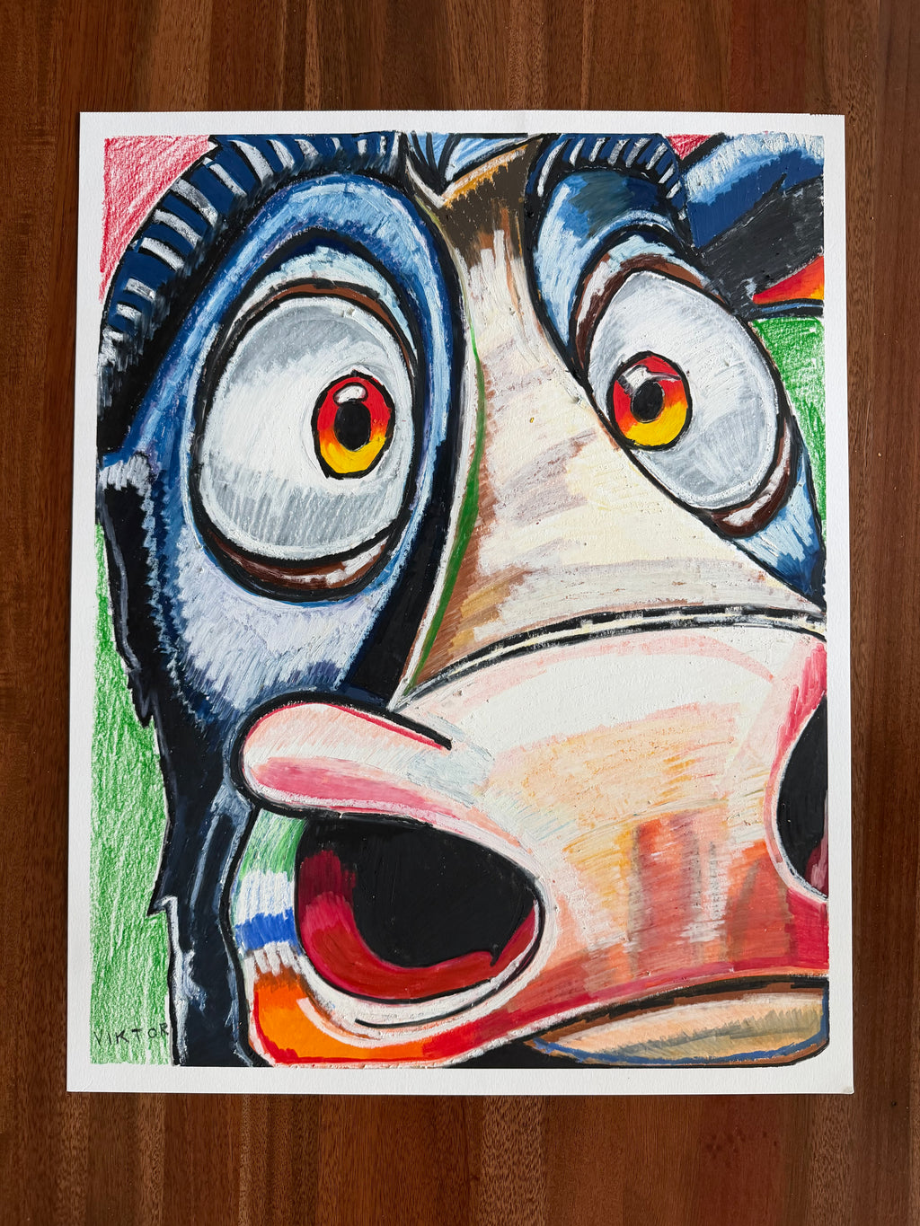 Gazeley - ORIGINAL OIL PASTEL ARTWORK - 19x24" (video attached)