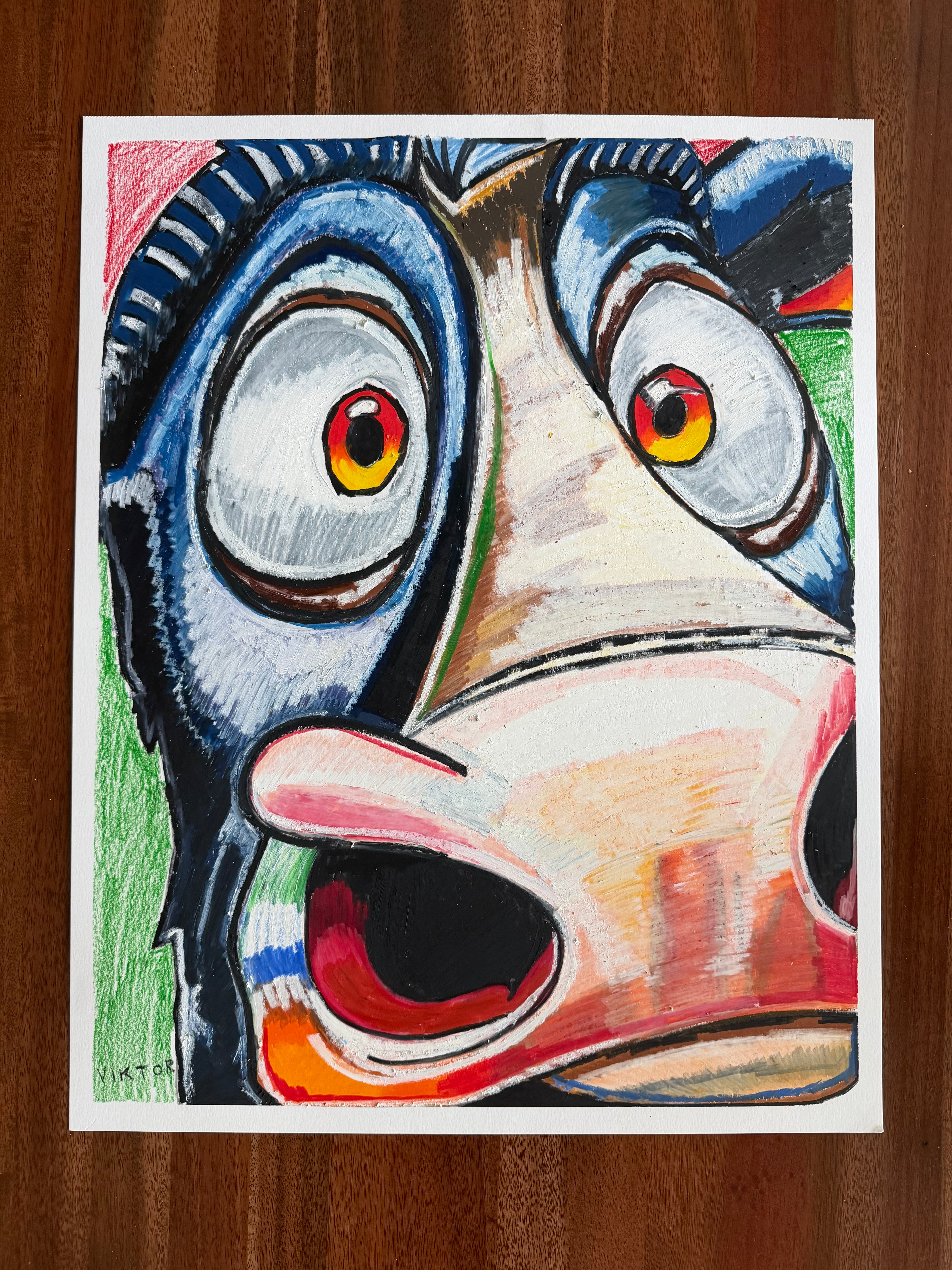 Gazeley - ORIGINAL OIL PASTEL ARTWORK - 19x24" (video attached)