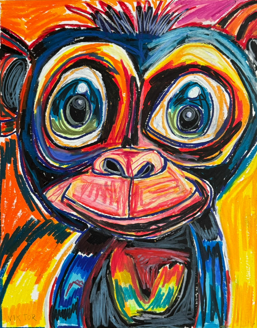 Cheeky Monkey - ORIGINAL  14x17”