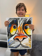 Pumpkin - ORIGINAL OIL PASTEL ARTWORK - 19x24"