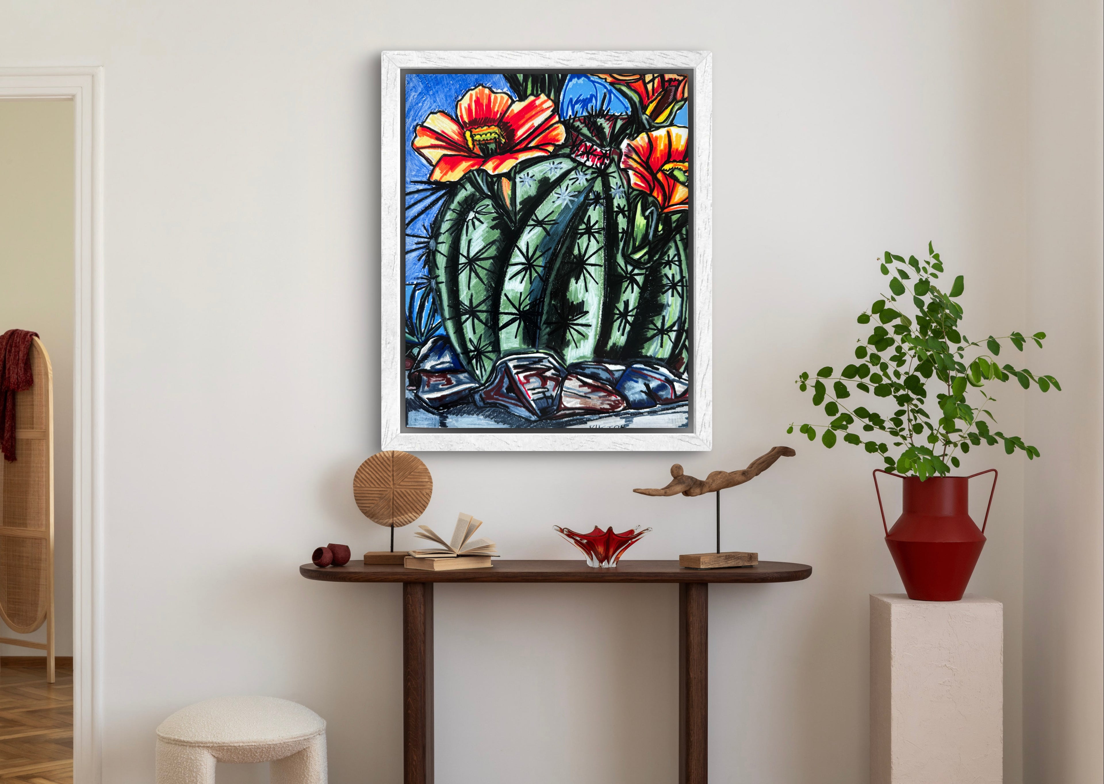 Orange Cactus - Art Prints