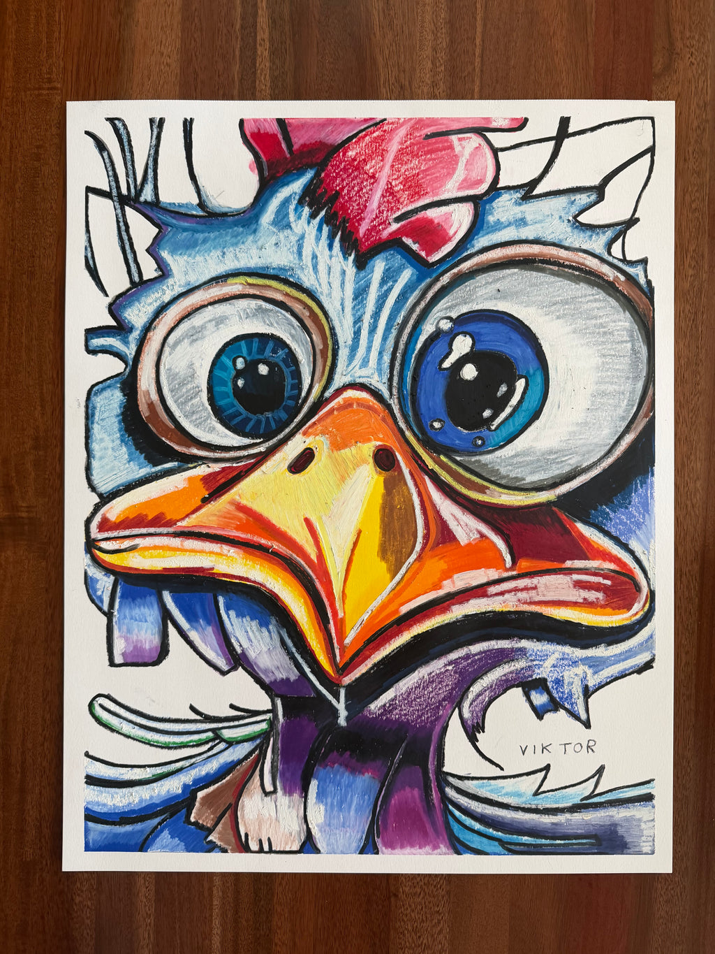 Flynn - ORIGINAL OIL PASTEL ARTWORK - 19x24"