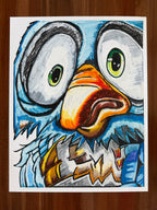 The Astonished Parrot - ORIGINAL OIL PASTEL ARTWORK - 19x24" (video attached)